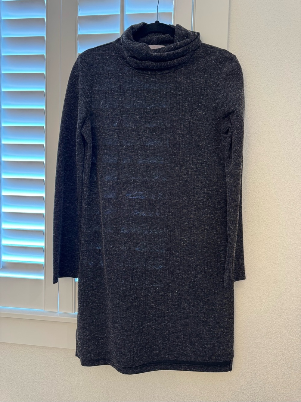 Wayf Charcoal Gray Cowl Neck Mini Dress